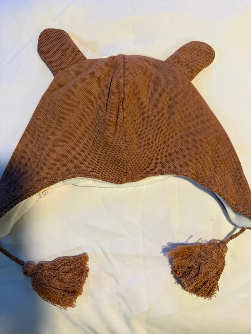 Rust fox Aviator knot Baby Hat